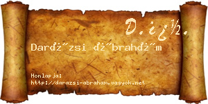 Darázsi Ábrahám névjegykártya